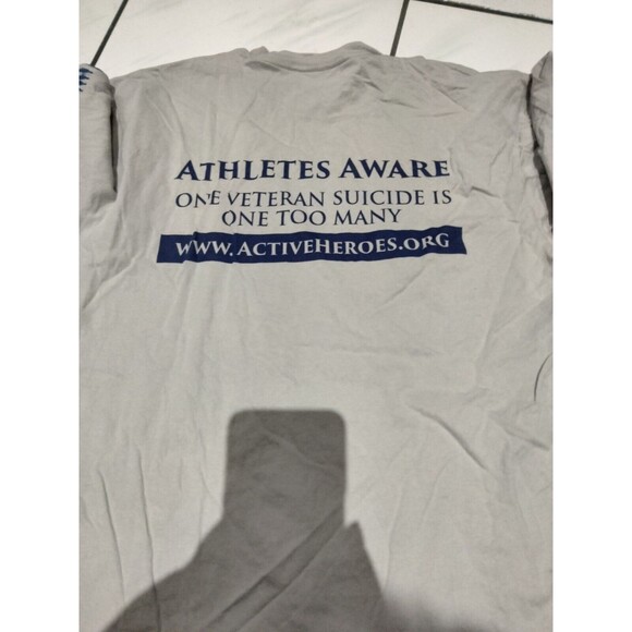 Workout Of The Day Active Heroes To End Veteran Suicide T-shirt Size Medium - Picture 2 of 2